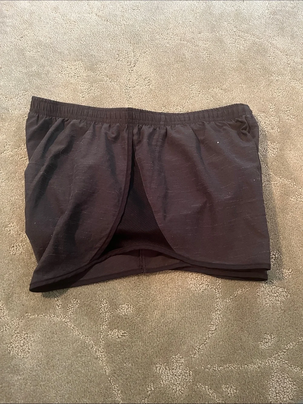 Nike Women's Black and Gray Athletic Running Shorts